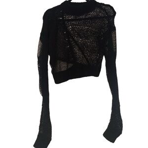 Helmut lang cropped  web sweater